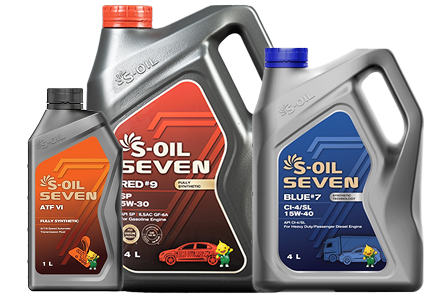 Lubricantes S-OIL SEVEN: ATF VI, Red 9 5W-30 y Blue 7 15W-40.